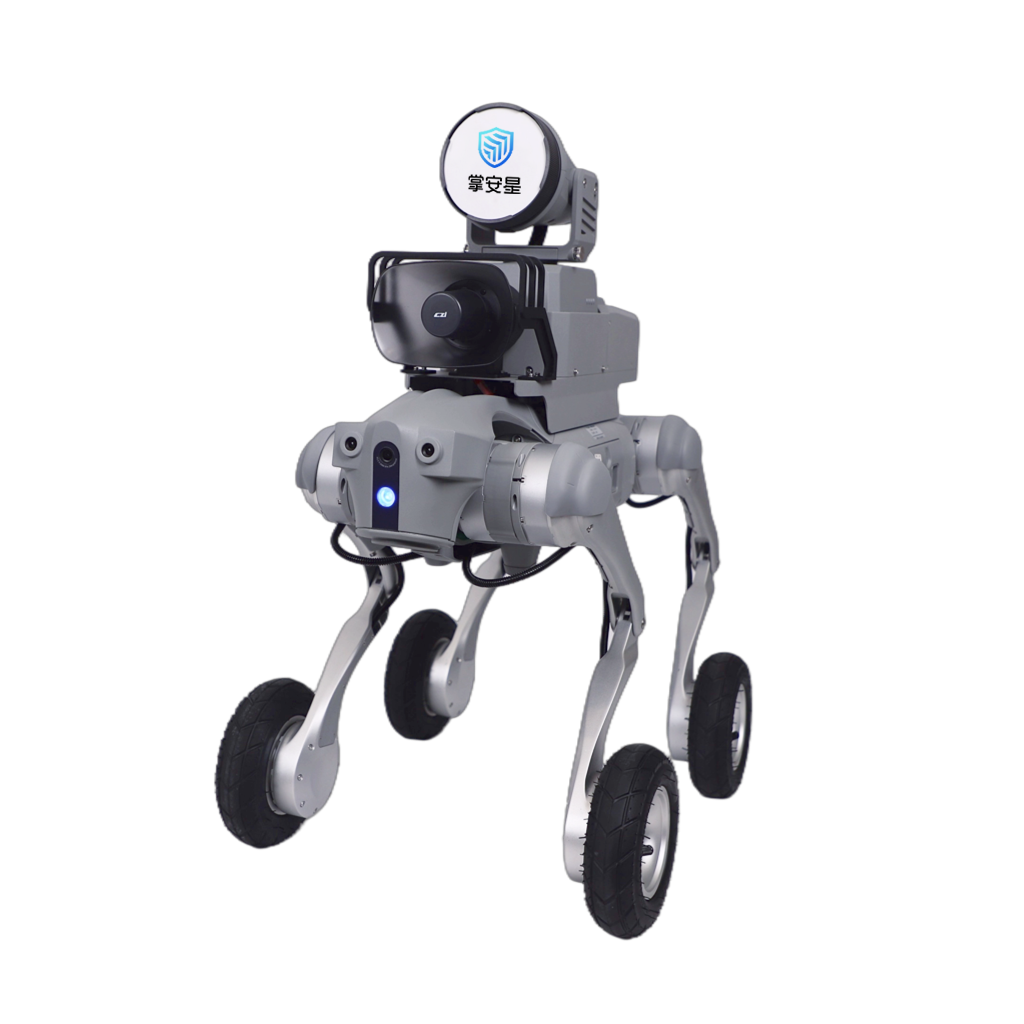 AI Patrol Net-Capturing Wheeled Robot Dog